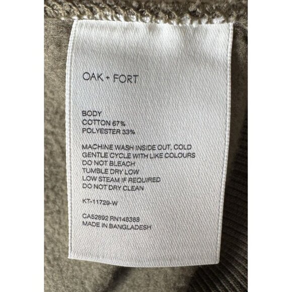 Oak & Fort Varsity 1/4 zip hoodie, Kalamta and fog, unisex S-M Womans - Picture 14 of 14